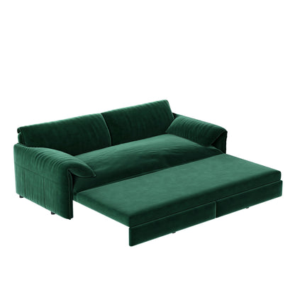 Divano letto estraibile da 66 pollici, divano letto convertibile 3 in 1 con contenitore laterale, divano letto multifunzionale in velluto
