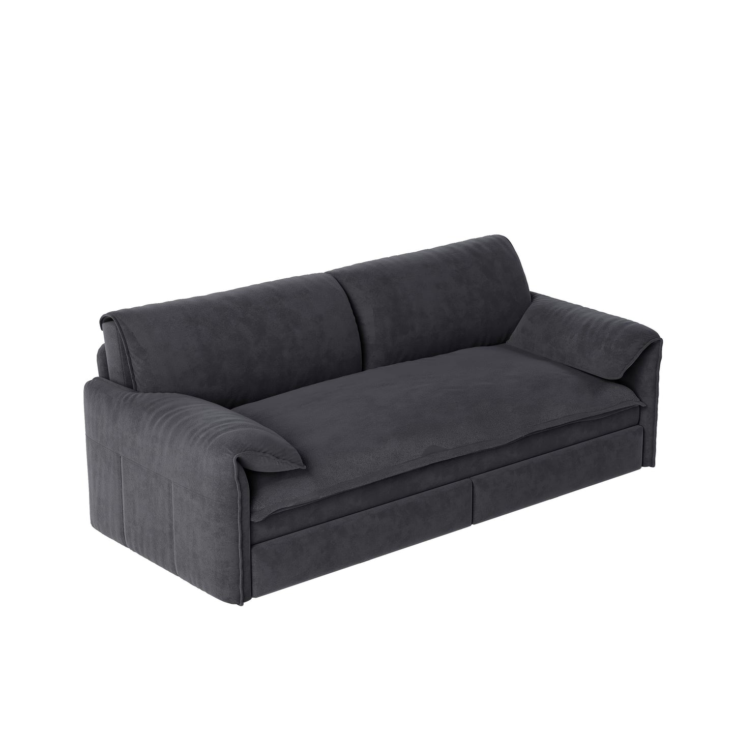 Divano letto estraibile da 66 pollici, divano letto convertibile 3 in 1 con contenitore laterale, divano letto multifunzionale in velluto