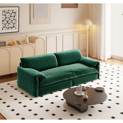 Divano letto estraibile da 66 pollici, divano letto convertibile 3 in 1 con contenitore laterale, divano letto multifunzionale in velluto