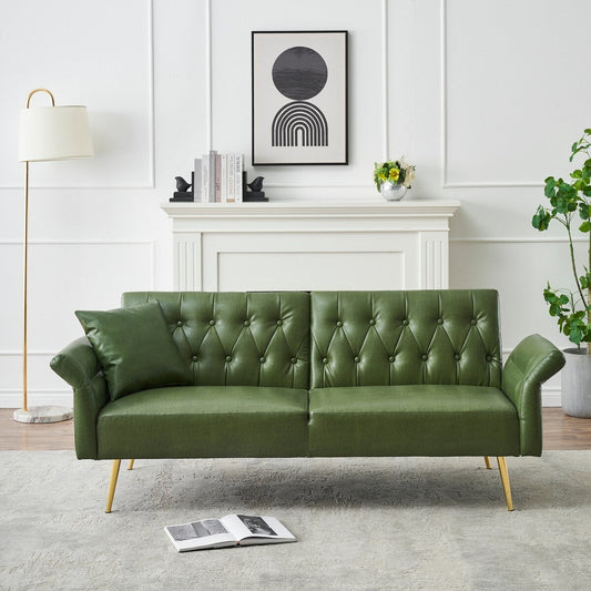 Divano letto in similpelle da 67,71 pollici con braccioli regolabili - 67,71 L * 33,07 P * 31,1 A