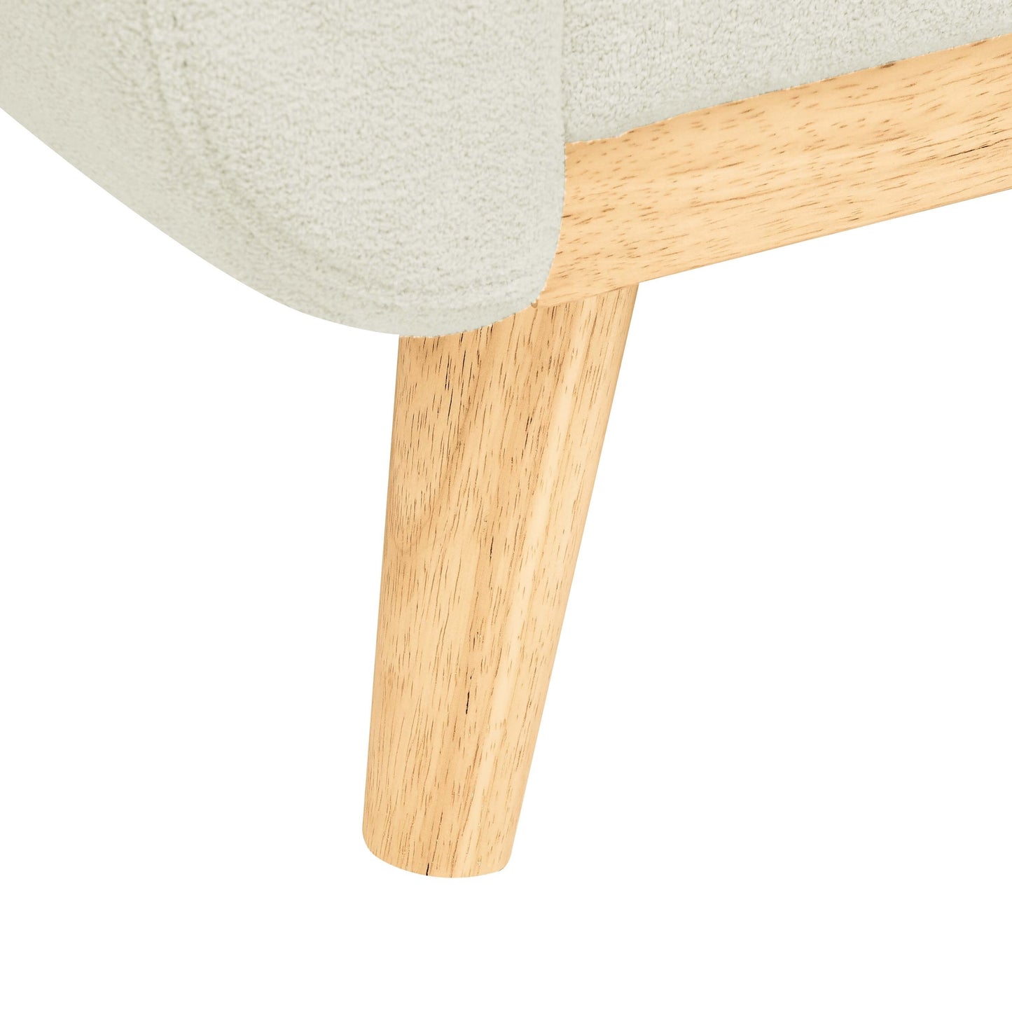 Divano a due posti imbottito di metà secolo con gambe in legno - 29,5 P x 67,7 L x 34,6 A