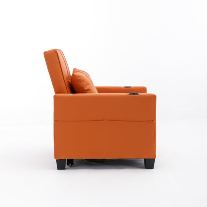 Divano letto singolo convertibile 3 in 1 in similpelle da 68,12 pollici con porte USB e resistente all'usura per il soggiorno