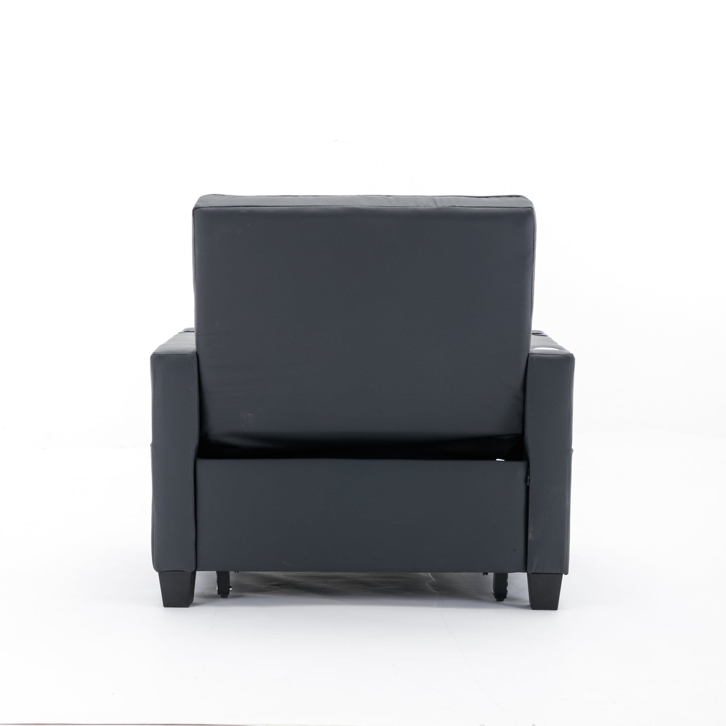 Divano letto singolo convertibile 3 in 1 in similpelle da 68,12 pollici con porte USB e resistente all'usura per il soggiorno