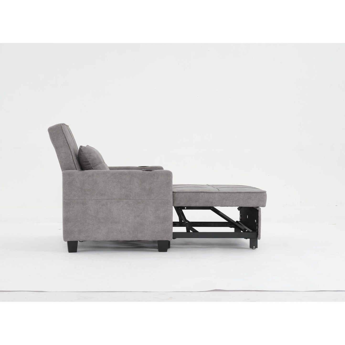 Divano letto singolo convertibile 3 in 1 Tech Clothr da 68,12 pollici con porte USB e resistente all'usura per il soggiorno