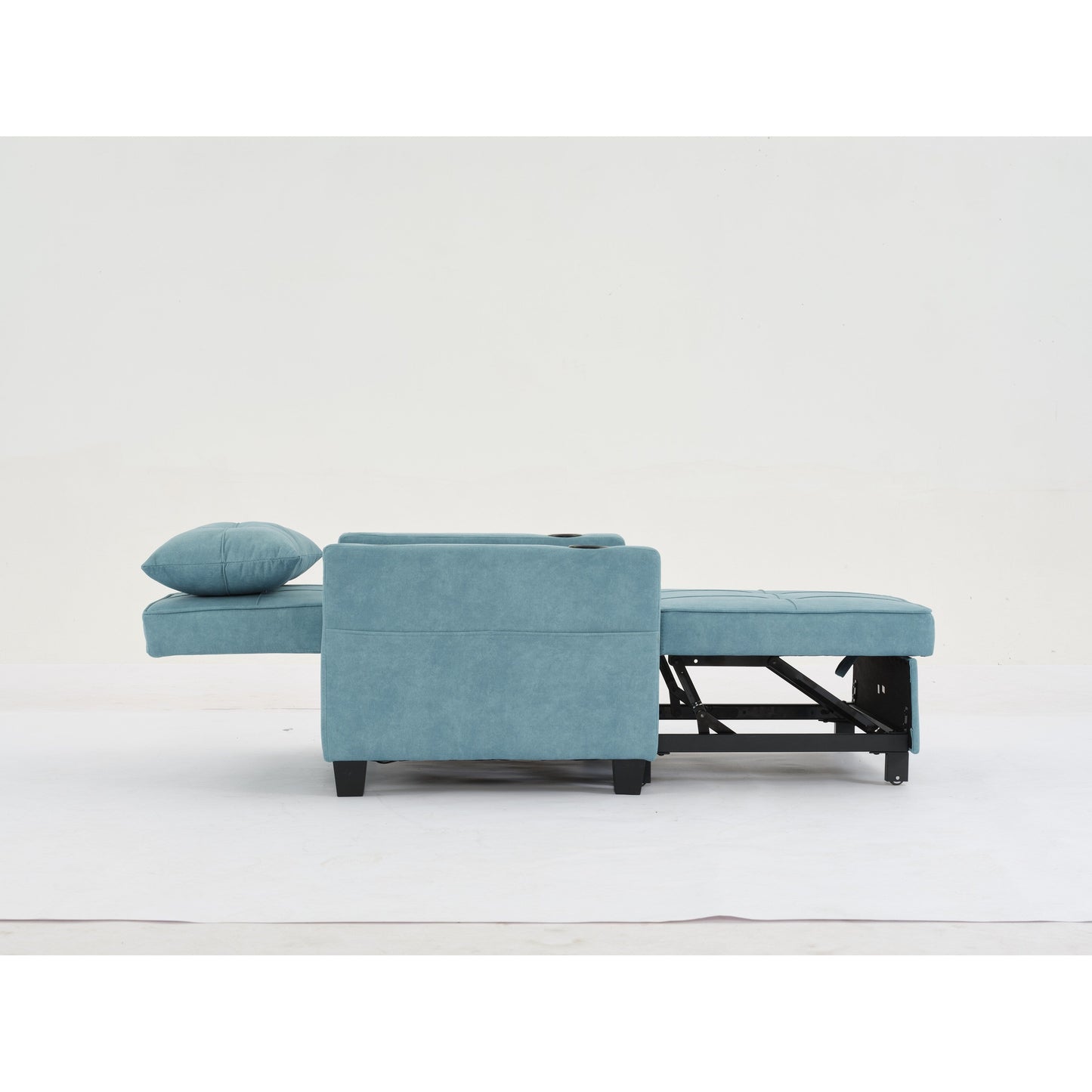 Divano letto singolo convertibile 3 in 1 Tech Clothr da 68,12 pollici con porte USB e resistente all'usura per il soggiorno