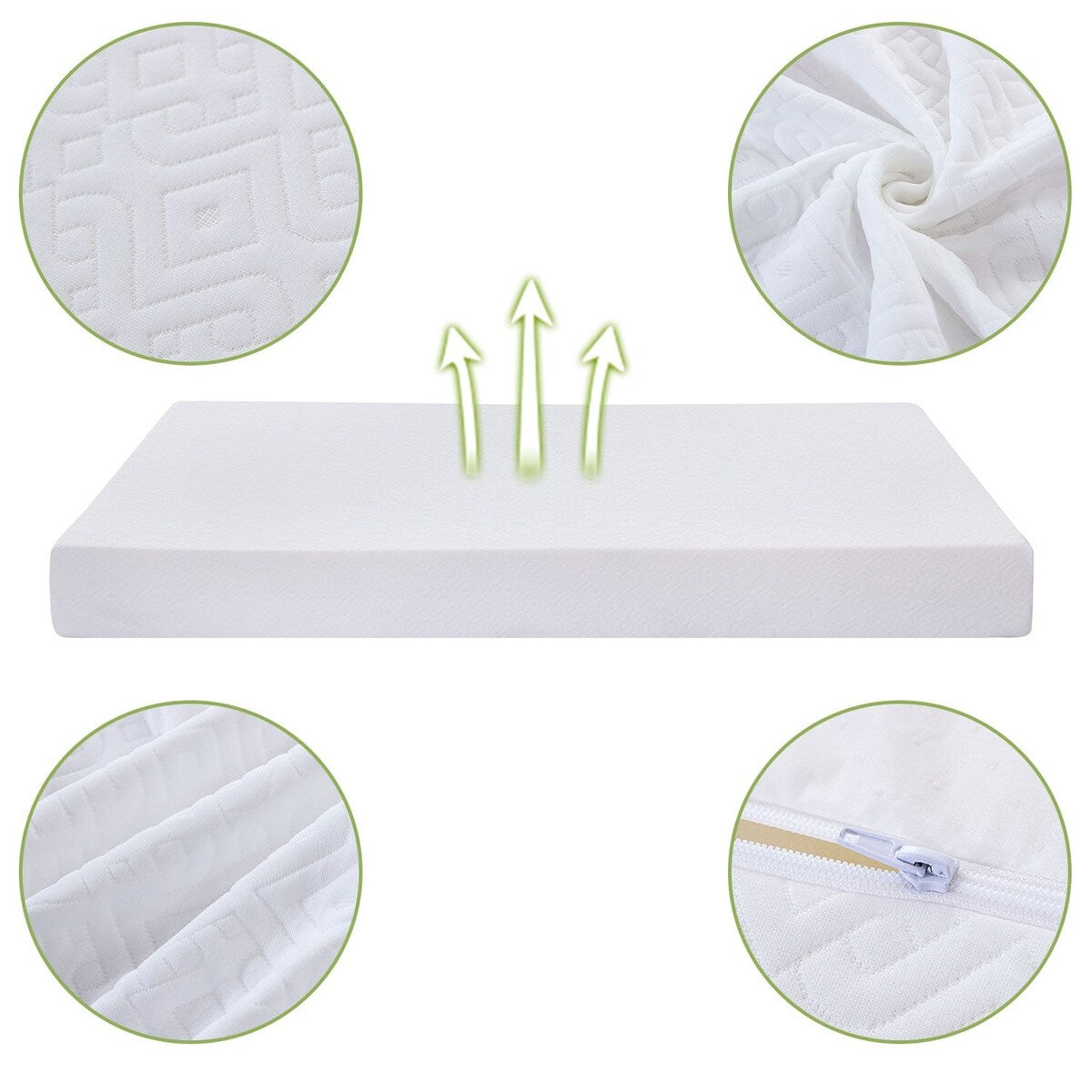 Materasso in memory foam medio da 6'', misura singola/matrimoniale
