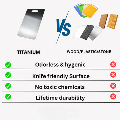 Tagliere antibatterico in titanio al 100%