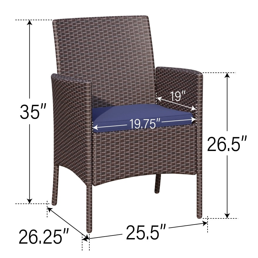 Set da pranzo per patio 7/9, tavolo da pranzo rettangolare espandibile per esterni con sedie in rattan