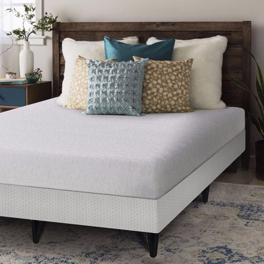 Materasso in memory foam gel da 7 pollici con box spring e set di gambe di Crown Comfort