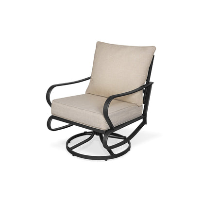 Set da conversazione per patio esterno a 7 posti, divano da esterno con pouf