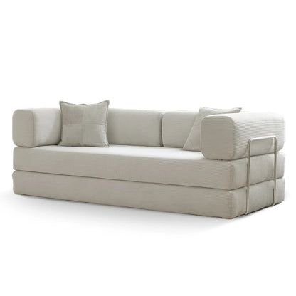 Divano letto trasformabile da 78,8 metri con cuscino, supporto per la schiena, bracciolo, divano da pavimento, divano a compressione, divano futon, letto da salotto