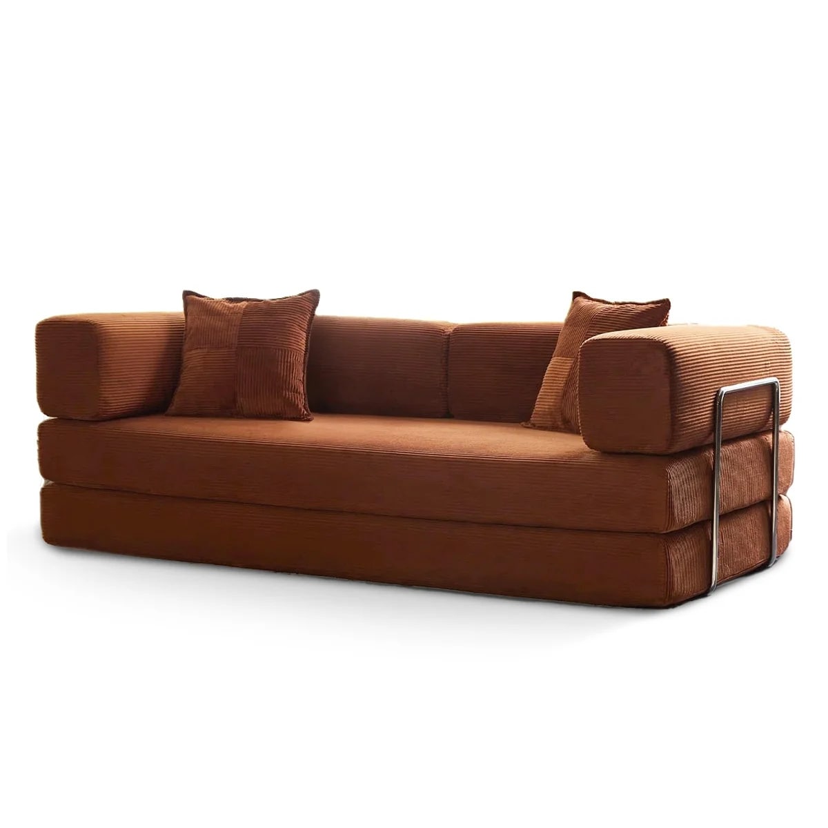 Divano letto trasformabile da 78,8 metri con cuscino, supporto per la schiena, bracciolo, divano da pavimento, divano a compressione, divano futon, letto da salotto