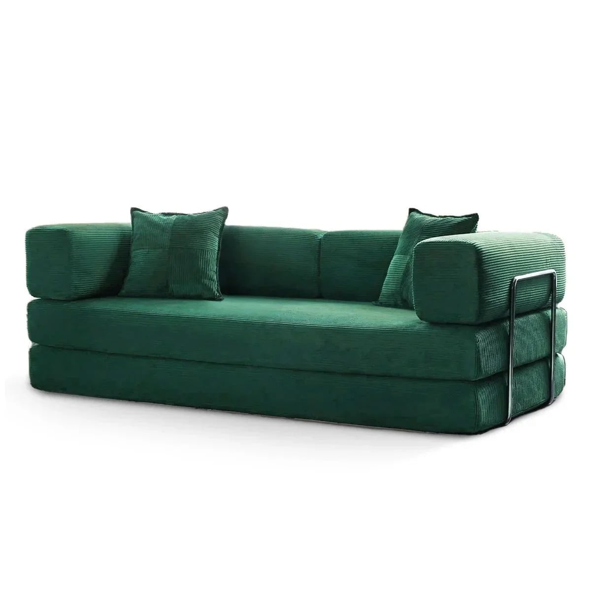Divano letto trasformabile da 78,8 metri con cuscino, supporto per la schiena, bracciolo, divano da pavimento, divano a compressione, divano futon, letto da salotto