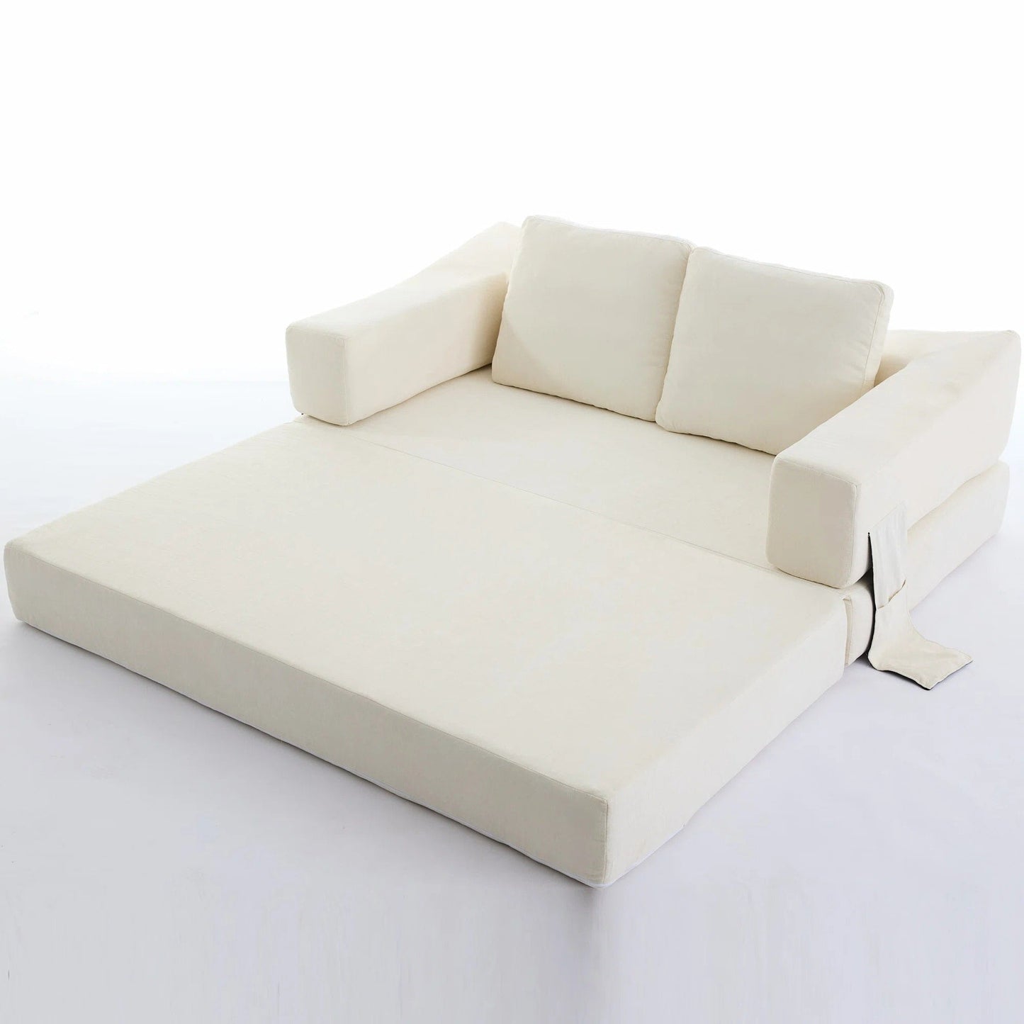 Divano letto trasformabile imbottito 70.87, poltrona trasformabile, comodo divano per soggiorno, camera da letto, tessuto ciniglia