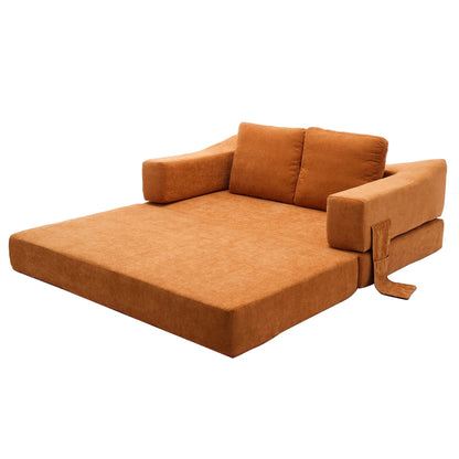 Divano letto trasformabile imbottito 70.87, poltrona trasformabile, comodo divano per soggiorno, camera da letto, tessuto ciniglia