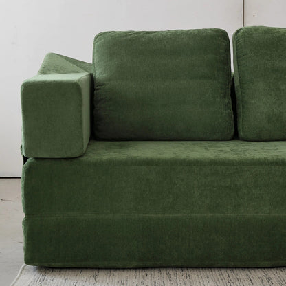 Divano letto trasformabile imbottito 70.87, poltrona trasformabile, comodo divano per soggiorno, camera da letto, tessuto ciniglia