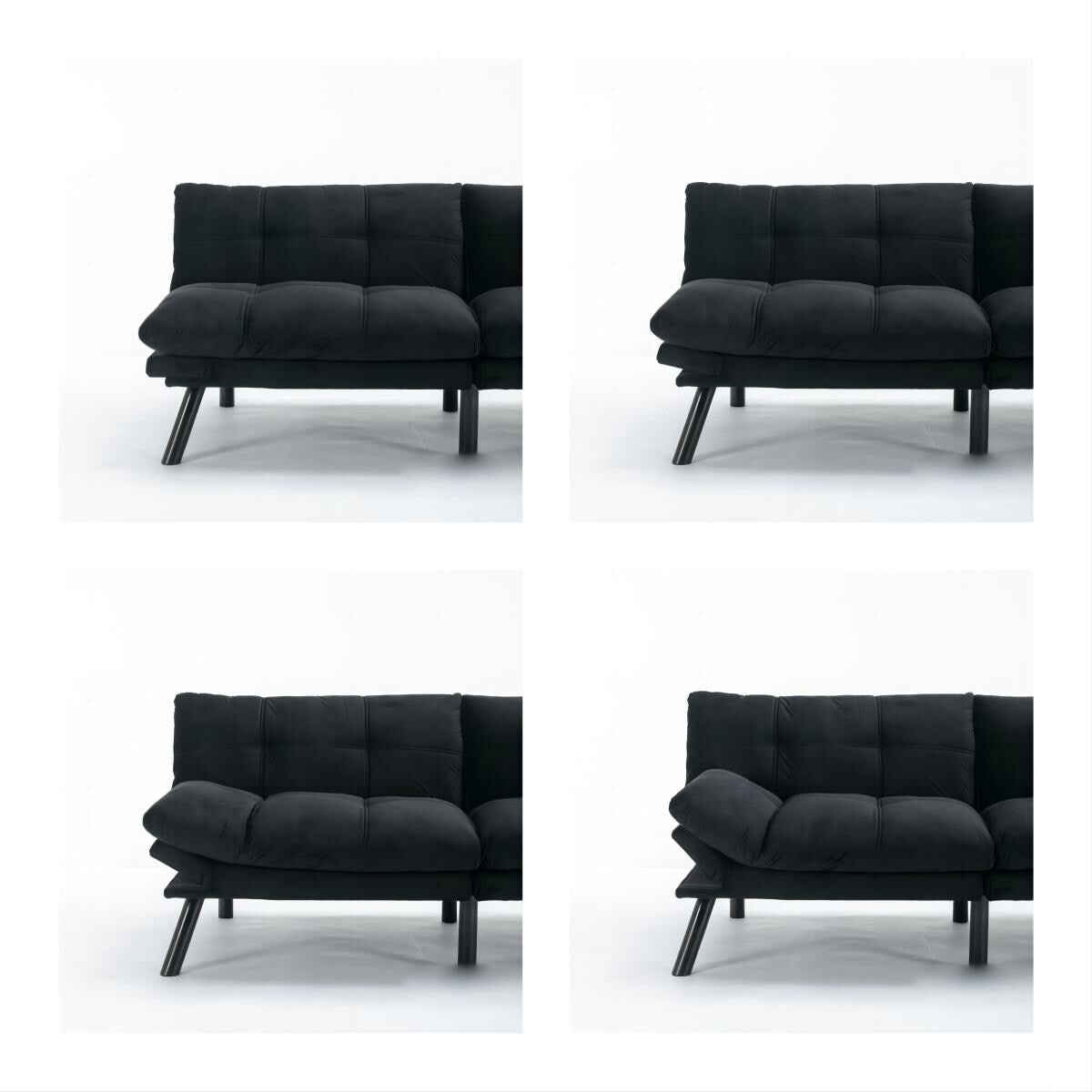 Divano moderno convertibile in tessuto da 70,9'' con schienale regolabile