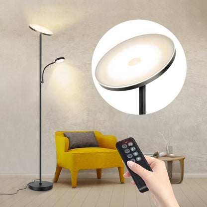 Lampada da terra Torchiere a 70 LED con controllo touch e telecomando - N/D