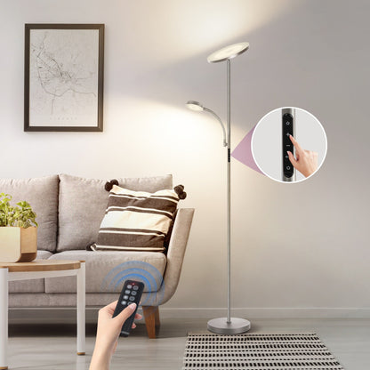 Lampada da terra Torchiere a 70 LED con controllo touch e telecomando - N/D