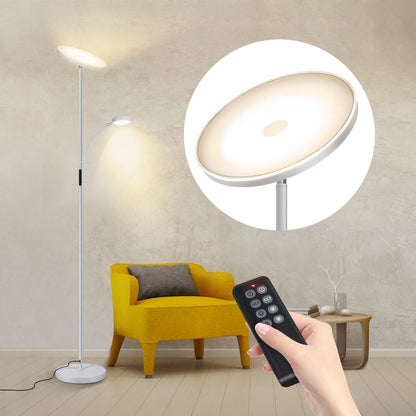 Lampada da terra Torchiere a 70 LED con controllo touch e telecomando - N/D