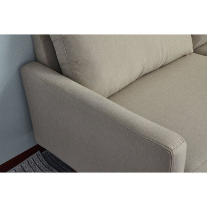 Divano Adelaide da 70'' con braccioli quadrati in lino