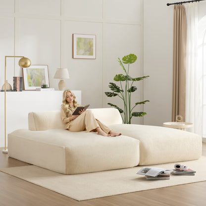 72 Divano letto modulare oversize imbottito in schiuma compressa
