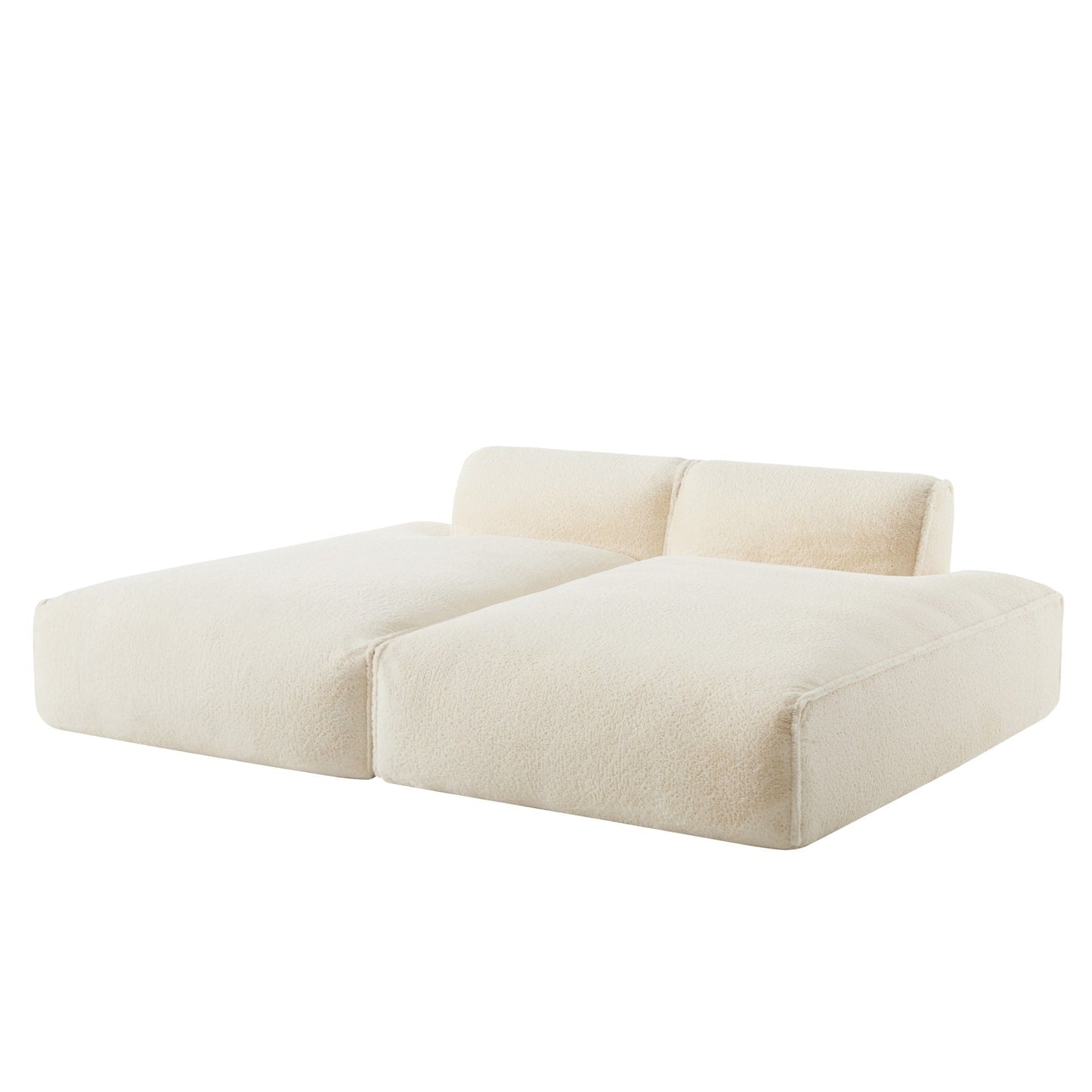 72 Divano letto modulare oversize imbottito in schiuma compressa
