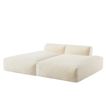 72 Divano letto modulare oversize imbottito in schiuma compressa