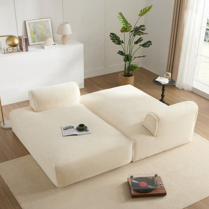 72 Divano letto modulare oversize imbottito in schiuma compressa