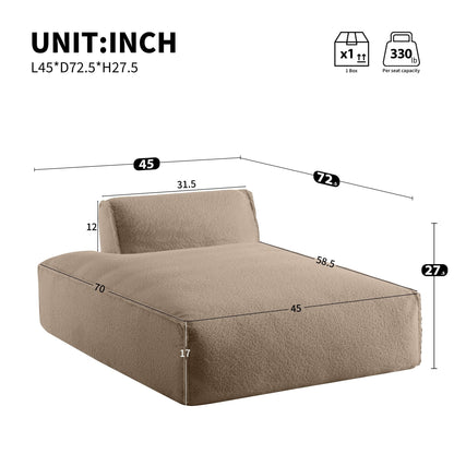 72 Divano letto modulare oversize imbottito in schiuma compressa