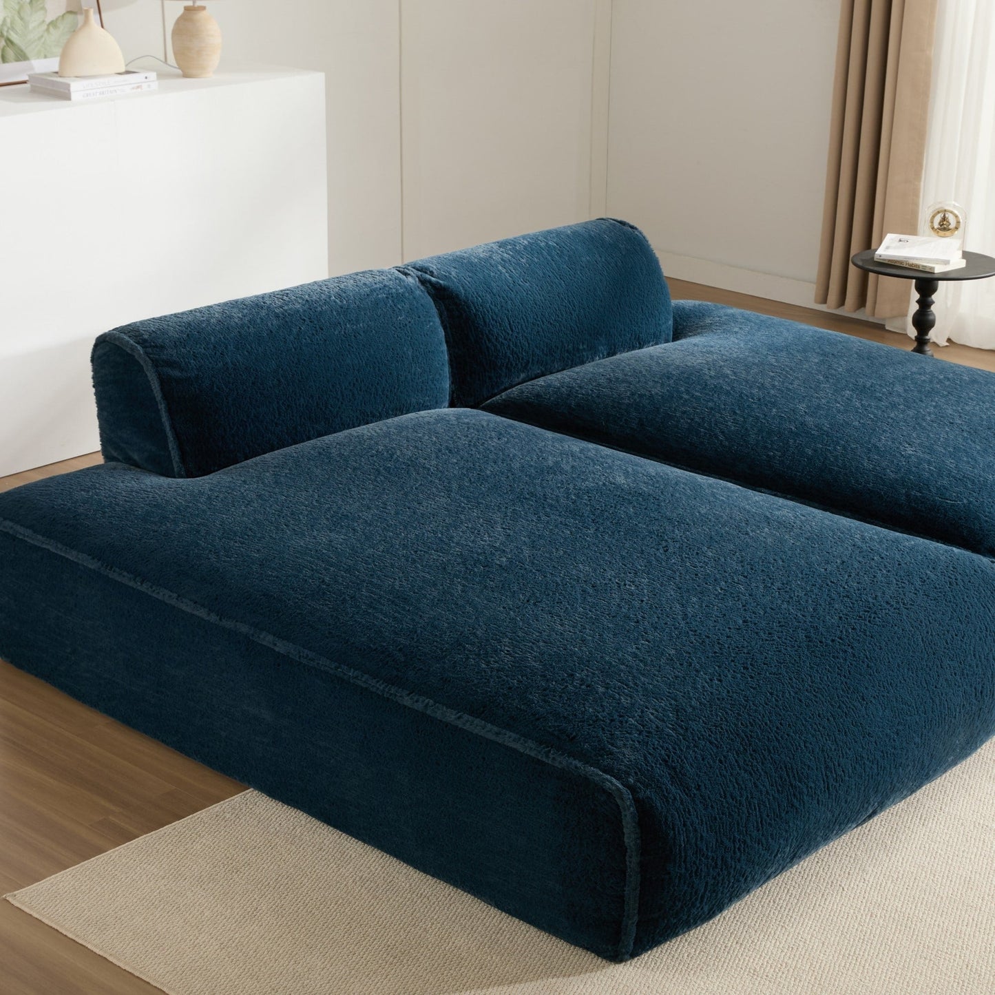 72 Divano letto modulare oversize imbottito in schiuma compressa
