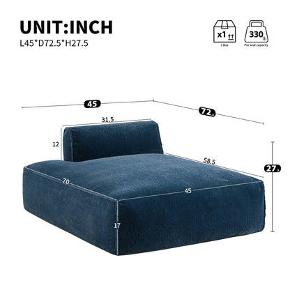 72 Divano letto modulare oversize imbottito in schiuma compressa