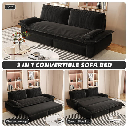Divano letto estraibile da 73,2 metri, divano letto convertibile 3 in 1, divano letto multifunzionale in velluto