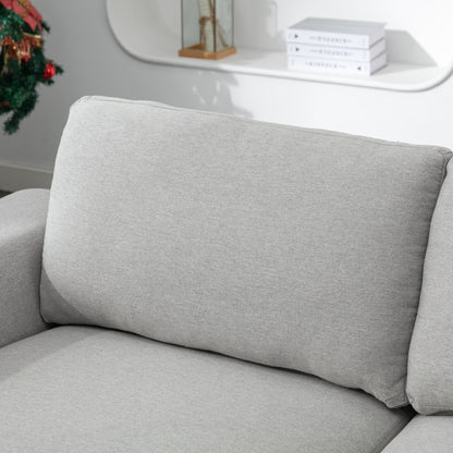 Divano a due posti in tessuto da 74,8'' con cuscini rimovibili, gambe in metallo e braccioli quadrati contemporanei