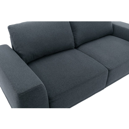 Divano a due posti in tessuto da 74,8'' con cuscini rimovibili, gambe in metallo e braccioli quadrati contemporanei