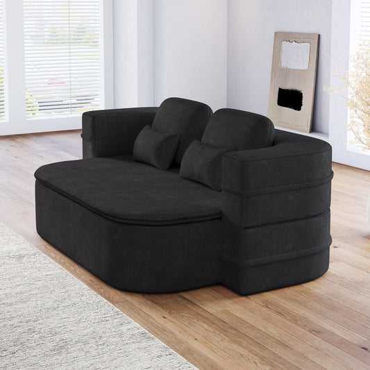 Divano letto pieghevole 2 in 1 in ciniglia con coperta per soggiorno