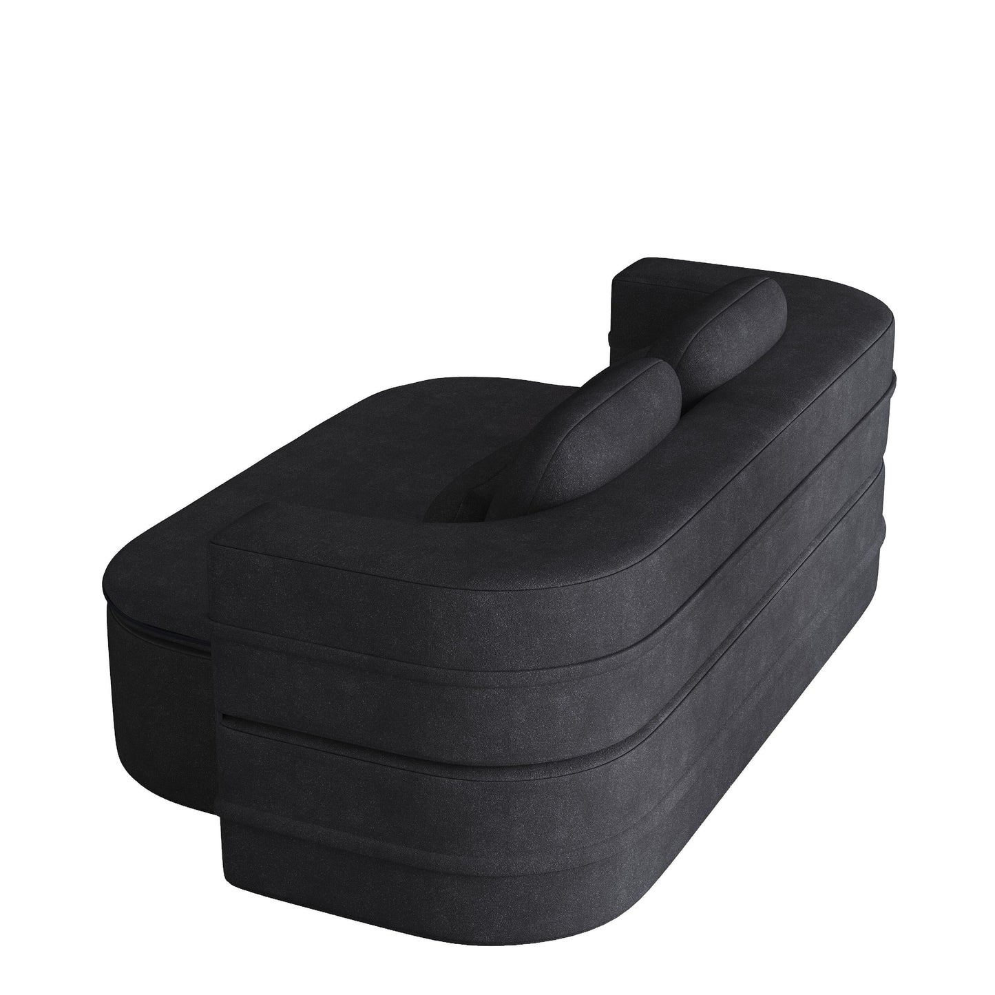 Divano letto pieghevole 2 in 1 in ciniglia con coperta per soggiorno