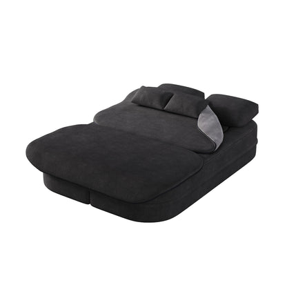 Divano letto pieghevole 2 in 1 in ciniglia con coperta per soggiorno