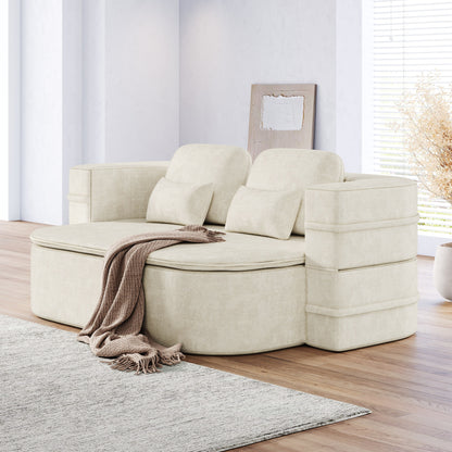 Divano letto trasformabile da 75'' con coperta, divano da pavimento, divano da salotto per soggiorno