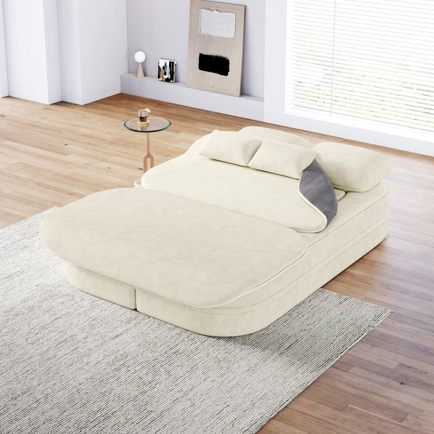 Divano letto trasformabile da 75'' con coperta, divano da pavimento, divano da salotto per soggiorno