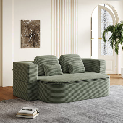 Divano letto trasformabile da 75'' con coperta, divano da pavimento, divano da salotto per soggiorno