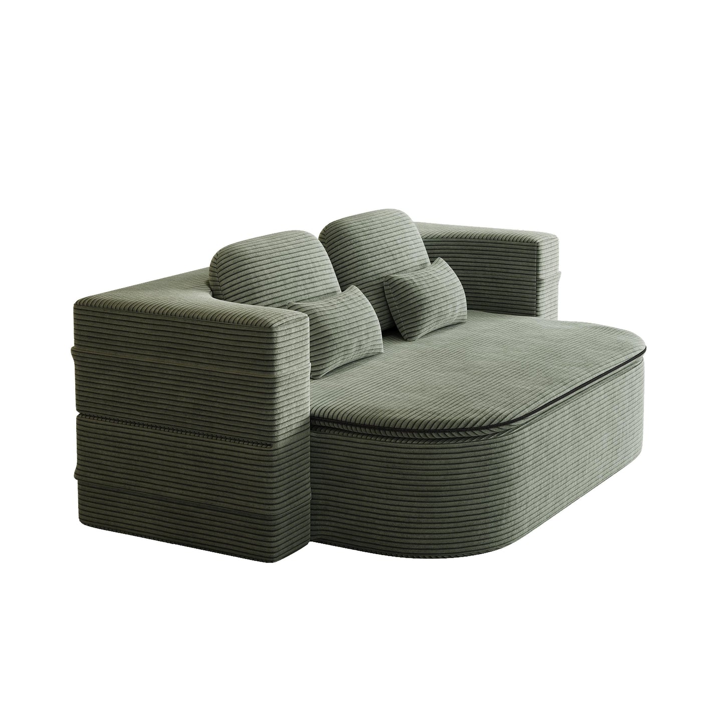 Divano letto trasformabile da 75'' con coperta, divano da pavimento, divano da salotto per soggiorno