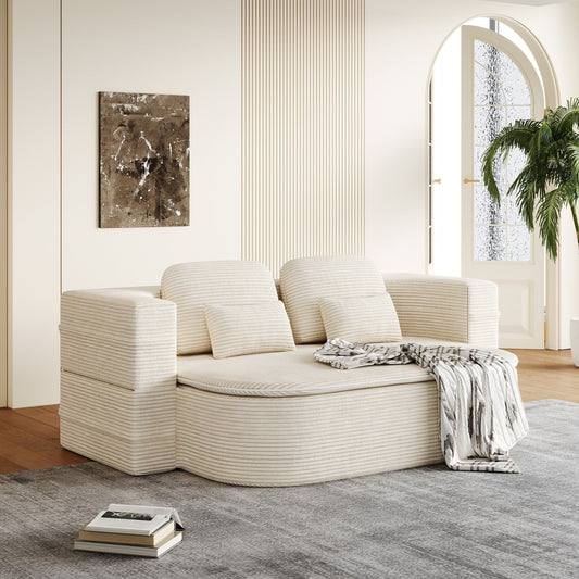 Divano letto pieghevole convertibile 2 in 1 da 75'' in schiuma con coperta multifunzionale
