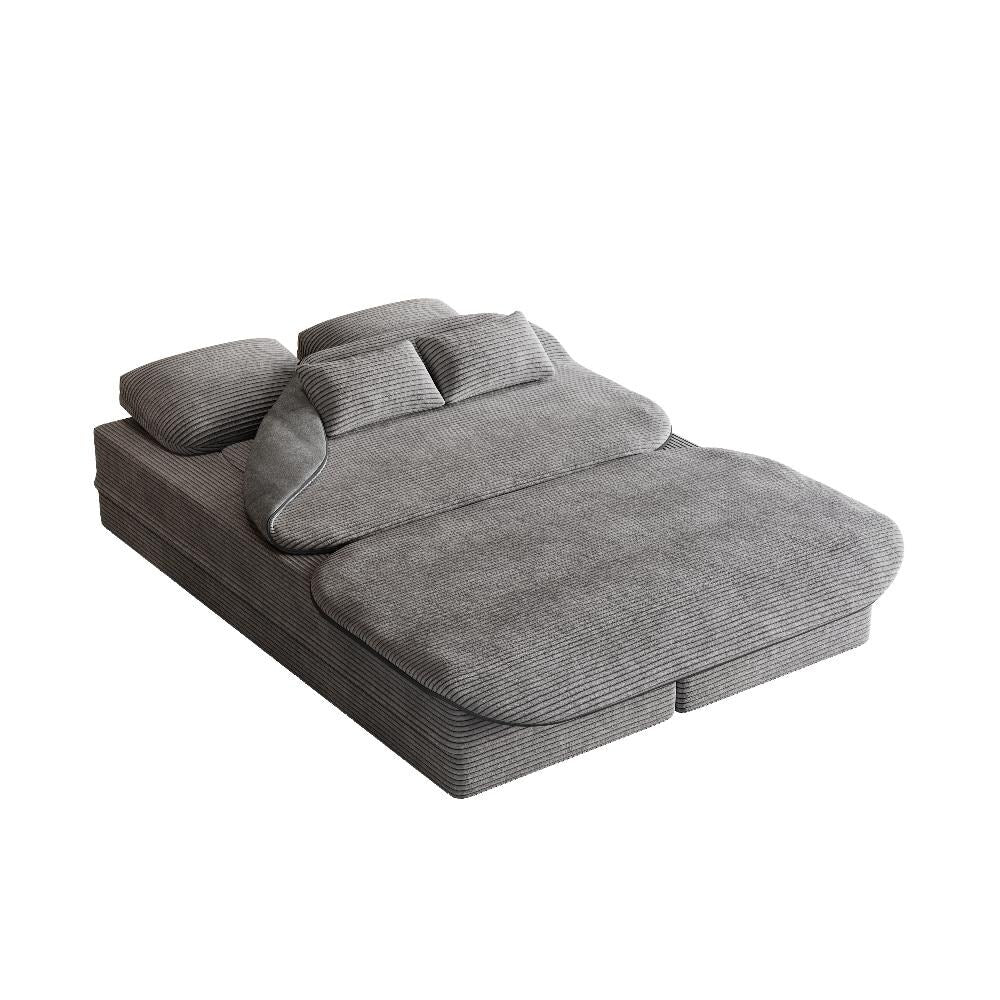 Divano letto pieghevole convertibile 2 in 1 da 75'' in schiuma con coperta multifunzionale