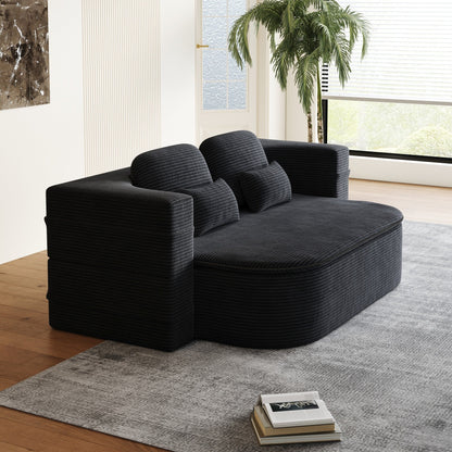 Divano letto pieghevole convertibile 2 in 1 da 75'' in schiuma con coperta multifunzionale