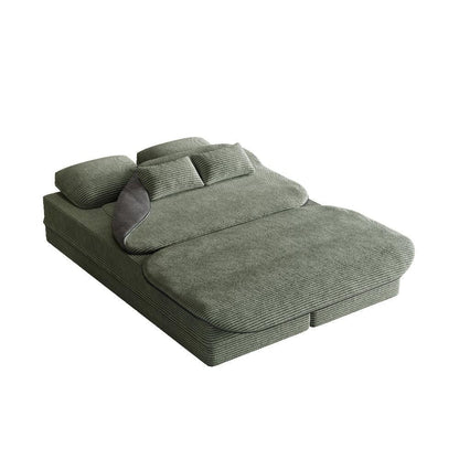 Divano letto pieghevole convertibile 2 in 1 da 75'' in schiuma con coperta multifunzionale