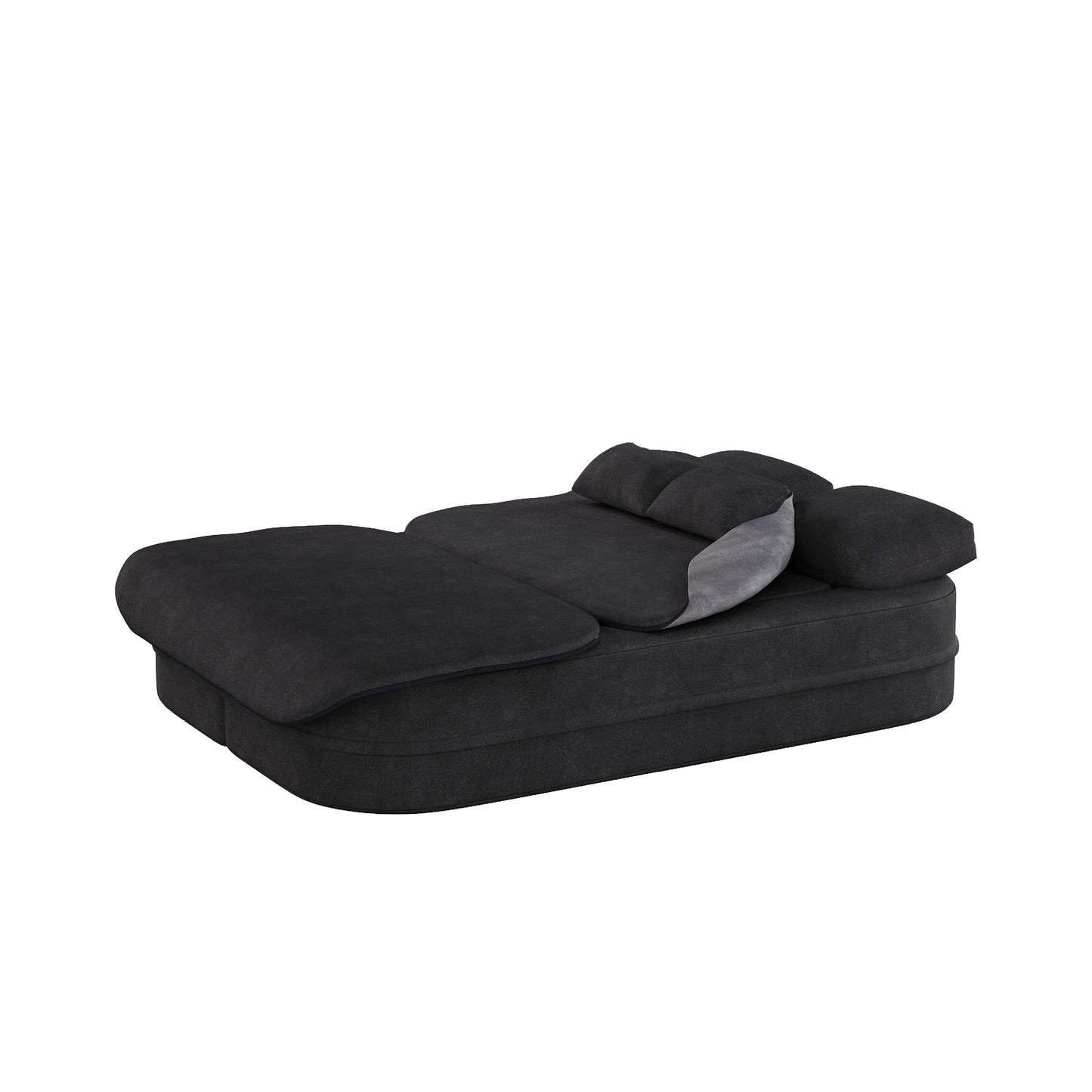 Divano letto pieghevole 2 in 1 da 75'', divano letto trasformabile in ciniglia di schiuma con coperta multifunzionale, divano da salotto