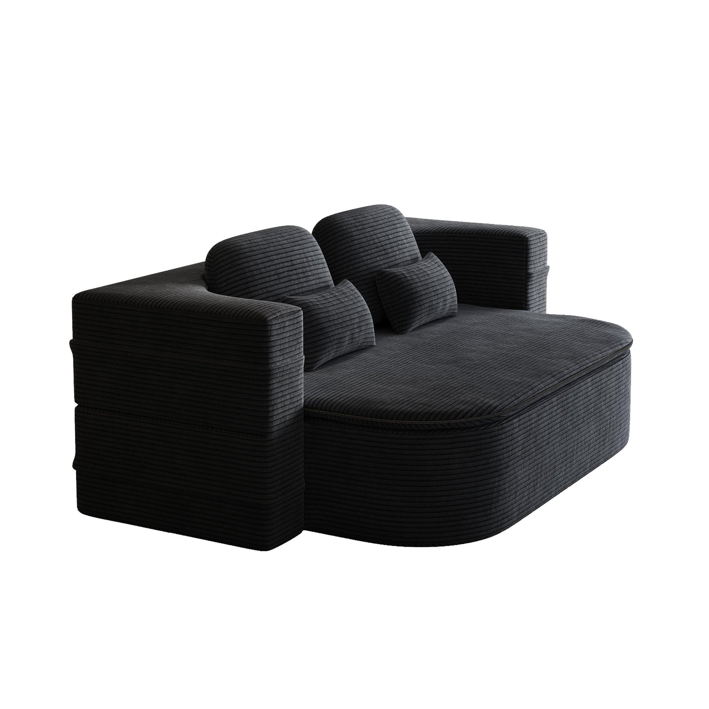 Divano pieghevole 2 in 1 da 75'', divano letto trasformabile in schiuma con coperta multifunzionale, divano da pavimento