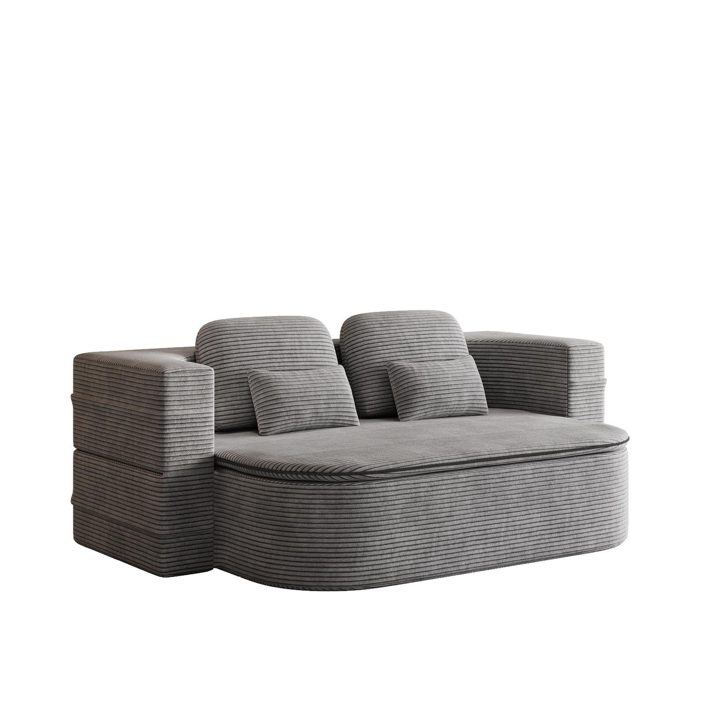 Divano pieghevole 2 in 1 da 75'', divano letto trasformabile in schiuma con coperta multifunzionale, divano da pavimento