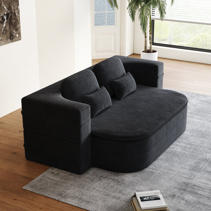 Divano pieghevole 2 in 1 da 75'', divano letto trasformabile in schiuma con coperta multifunzionale, divano da pavimento